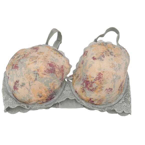 Victoria's Secret Dream Angels Floral Lace Lined Demi Bra Size 34DDD - Picture 1 of 7